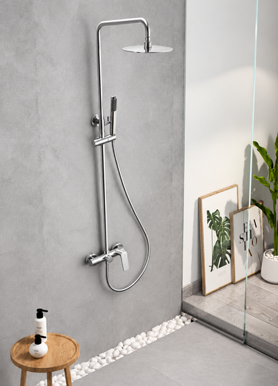 Conjunto ducha monomando IMEX Delos BDD055 acero 316