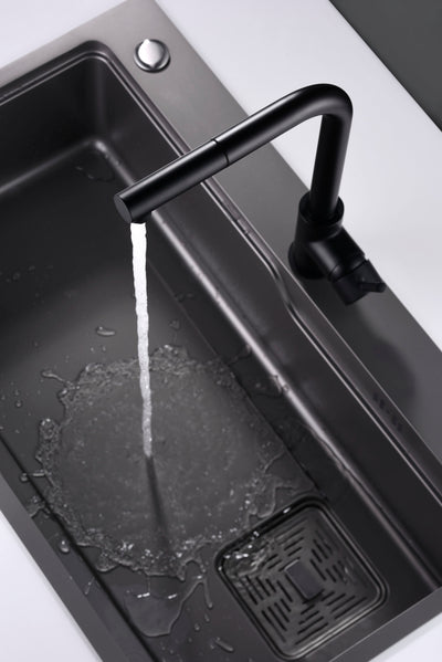 Grifo Cocina IMEX Malta GCE006 NG Negro Mate