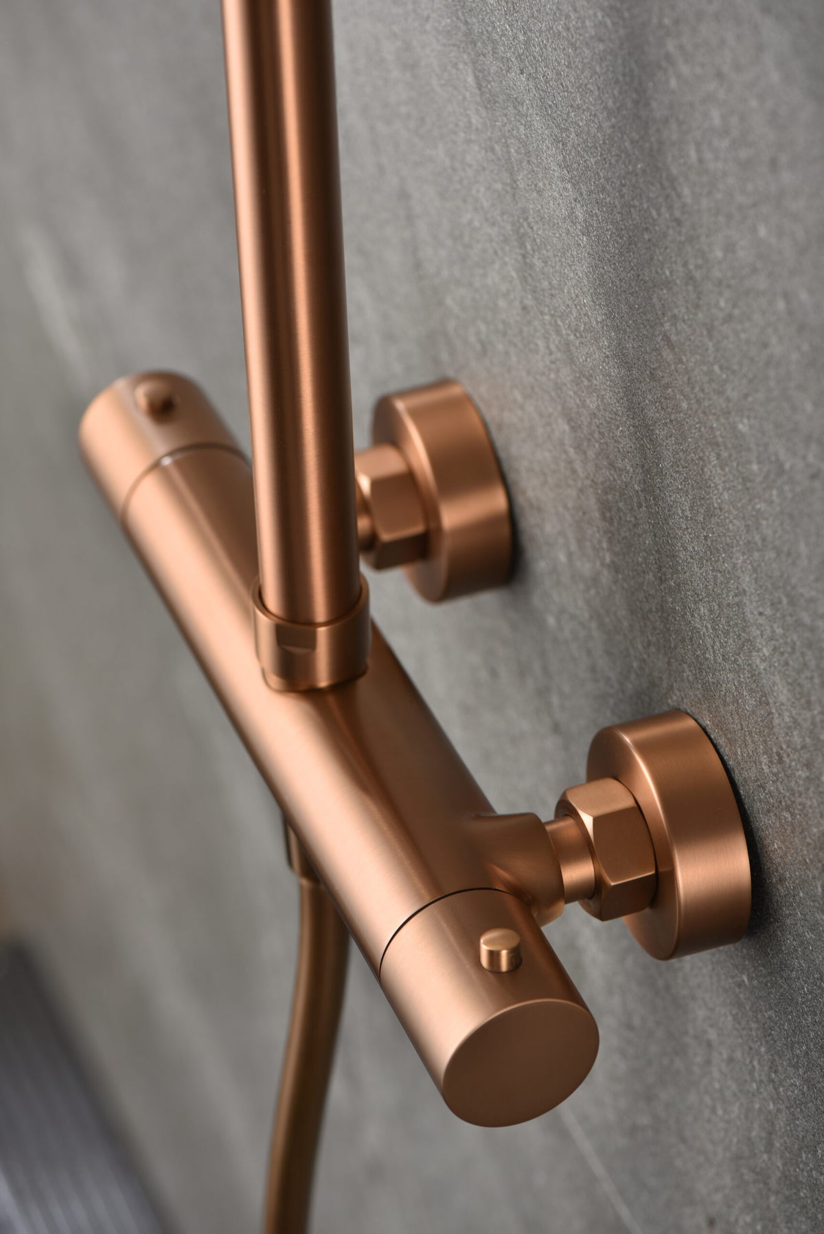 Barra de Ducha Termostática IMEX Monza BTM039 Oro Rosa Cepillado