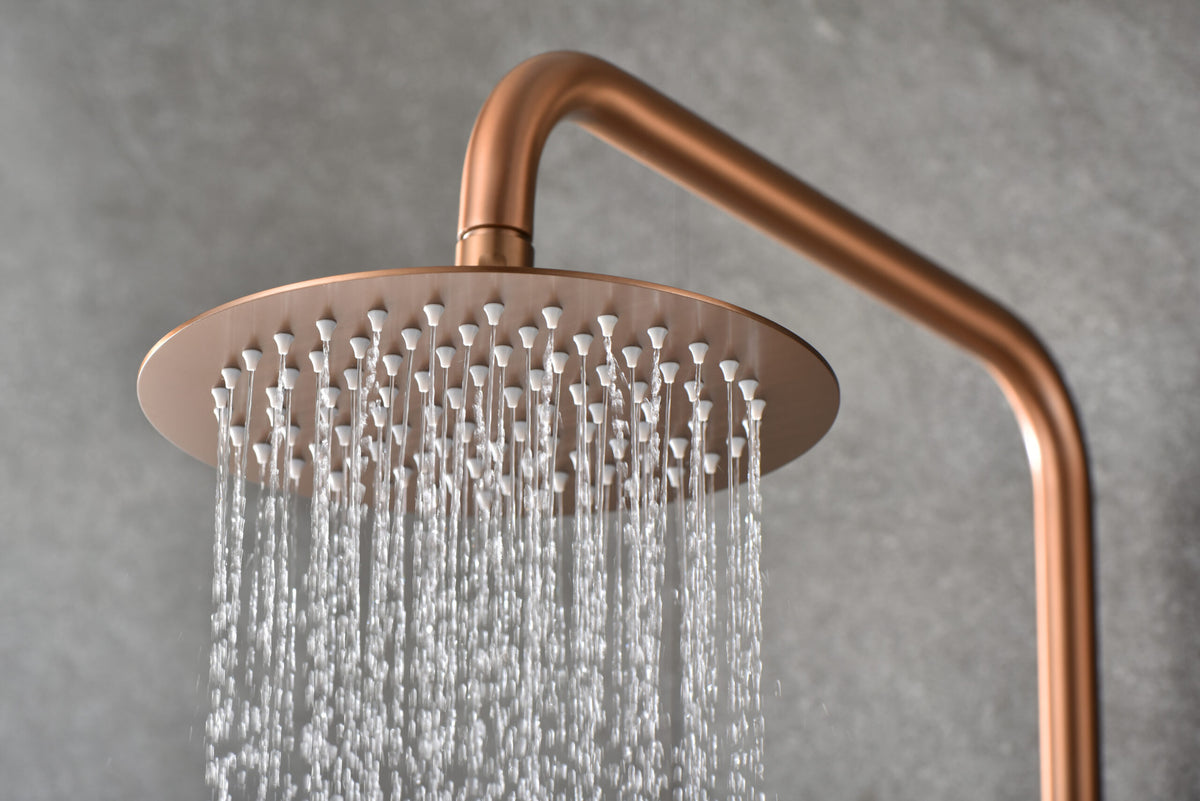 Barra de Ducha Termostática IMEX Monza BTM039 Oro Rosa Cepillado