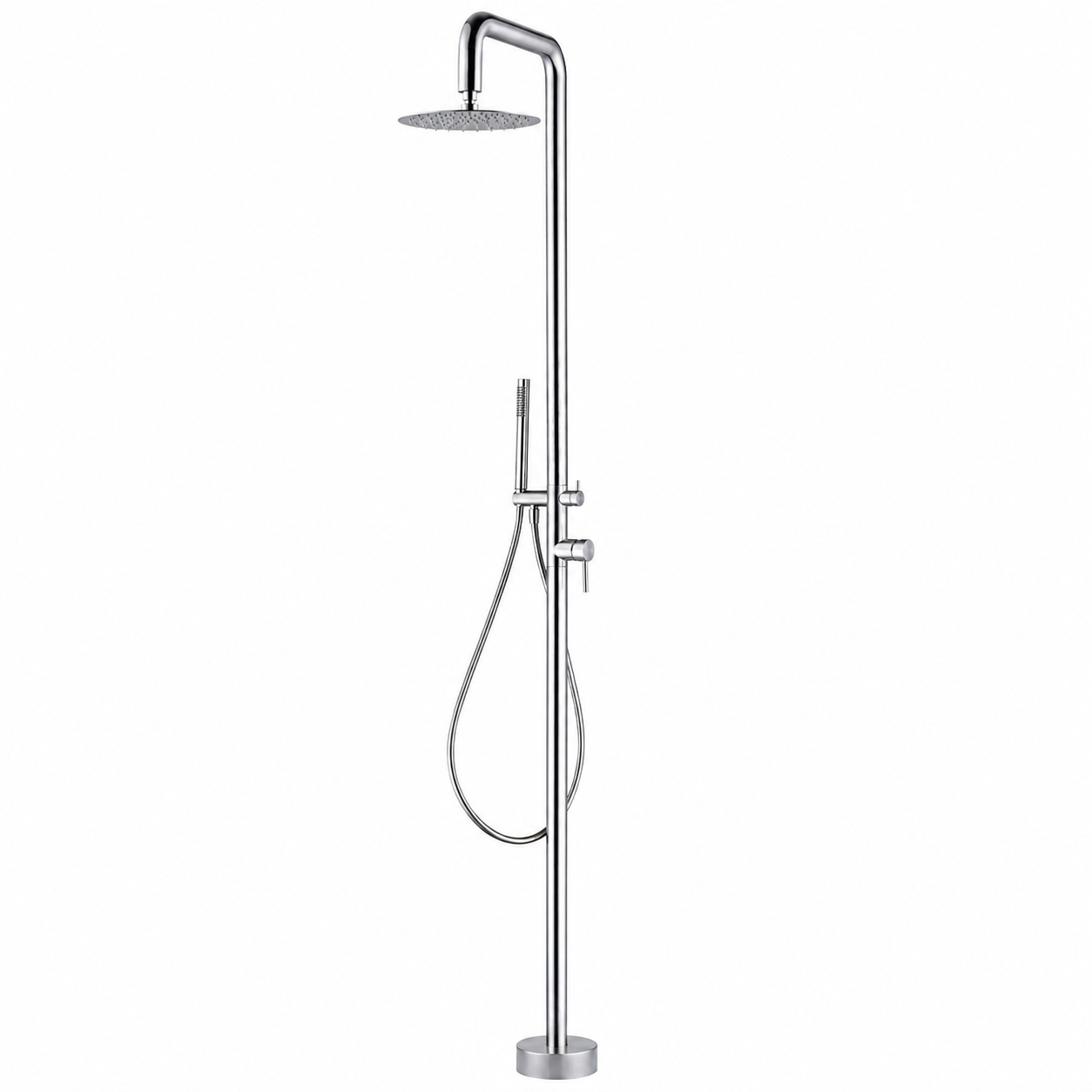 Ducha exterior monomando Poolimex Florida GPF008/AC acero inoxidable S316