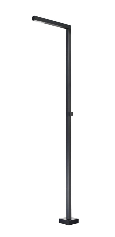 Ducha piscina IMEX Alabama negro mate acero inoxidable S316 rociador cuadrado exterior