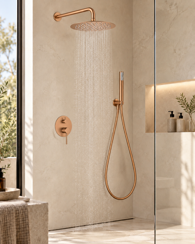 Ensemble de douche encastré IMEX Monza GPM039BGM Black Gun Metal