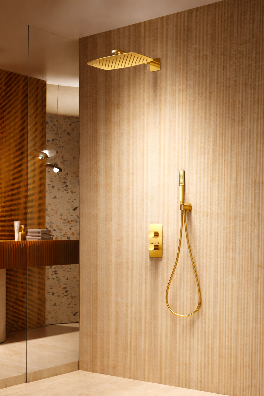 Conjunto de Ducha Empotrado Termostático IMEX Toscana GTT064