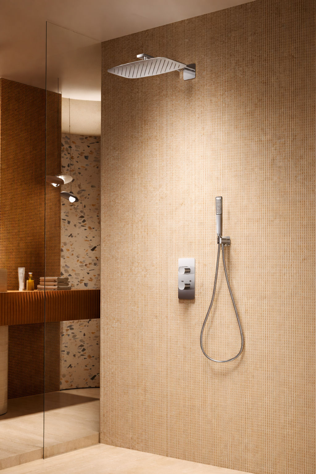 Conjunto de Ducha Empotrado Termostático IMEX Toscana GTT064