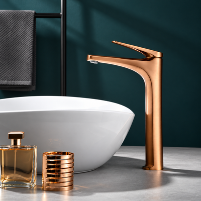 IMEX Delos BDD055-3ORC Hoher Waschtischmischer Roségold gebürstet