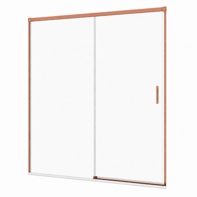 Mampara de Ducha SBX Stylo 1 Fijo + 1 Corredera Oro Rosa Cepillado