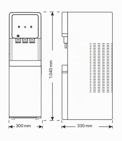 Fuente agua ósmosis medidas
