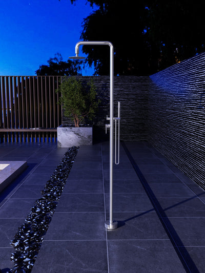 Columna Ducha Exterior Poolimex Florida GPF008 Acero Inoxidable S316