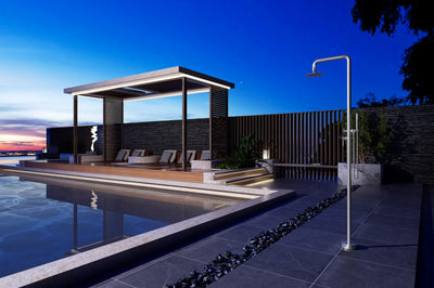 Columna Ducha Exterior Poolimex Florida GPF008 Acero Inoxidable S316