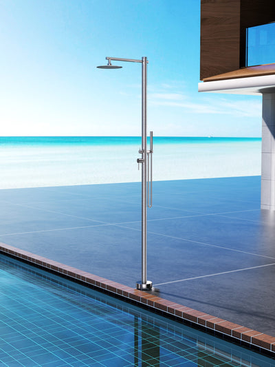 Columna Ducha Exterior Poolimex Kansas GPK012 Acero Inoxidable