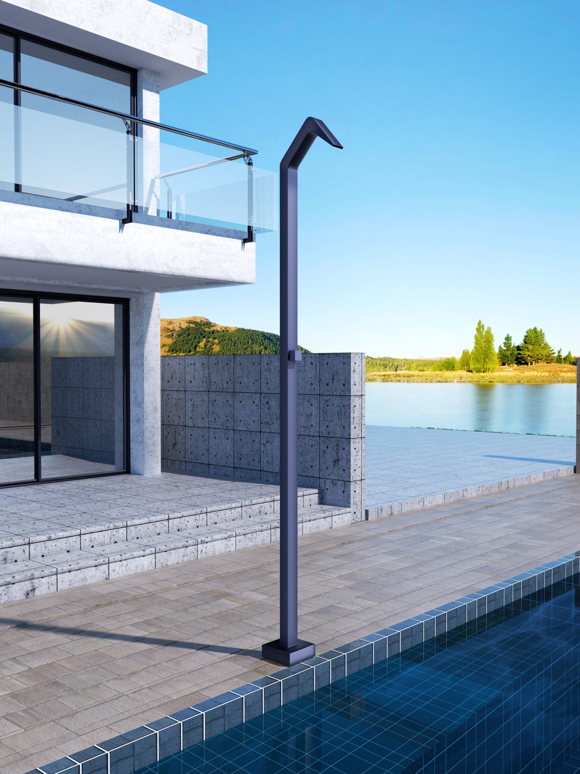 Columna Ducha Exterior Poolimex Niágara GPN013/AAO Azul Océano