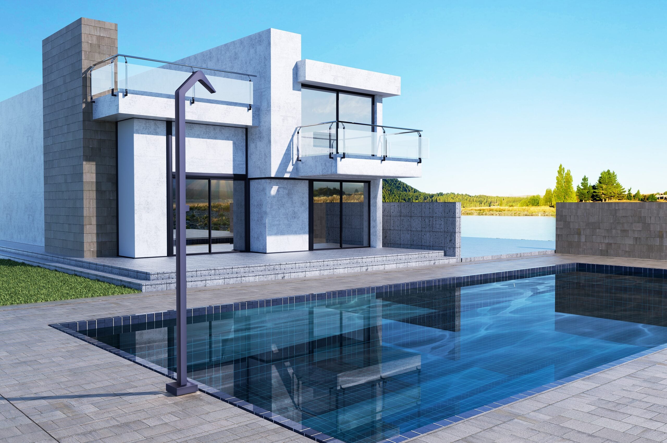 Columna Ducha Exterior Poolimex Niágara GPN013/AAO Azul Océano