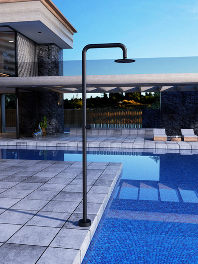 Columna Ducha Exterior Poolimex Oregón GPO006 Negro Mate