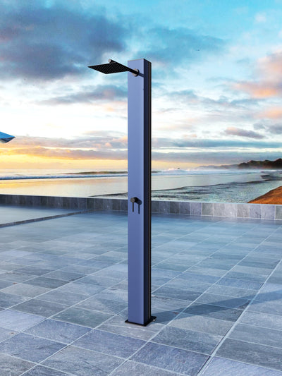 Columna Ducha Exterior Poolimex Phoenix GPP015 Azul Océano Negro Mate