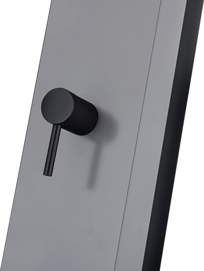 Columna Ducha Exterior Poolimex Phoenix GPP015 Gris Cobalto Negro Mate