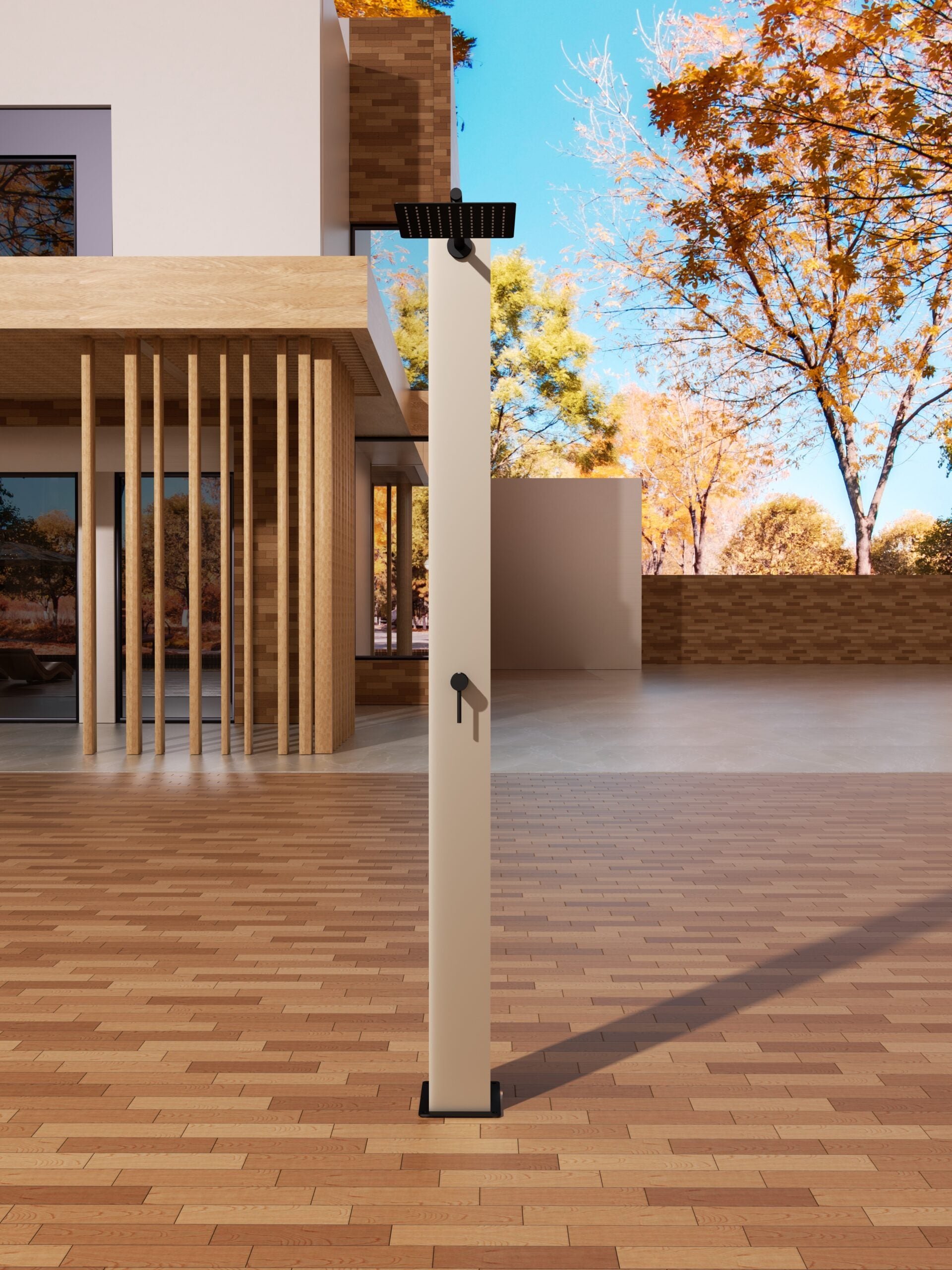 Columna Ducha Exterior Poolimex Phoenix GPP015 Moka Negro Mate