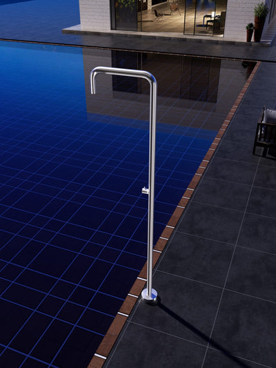 Columna Ducha Exterior Poolimex Utah GPU010 Acero Inoxidable S316