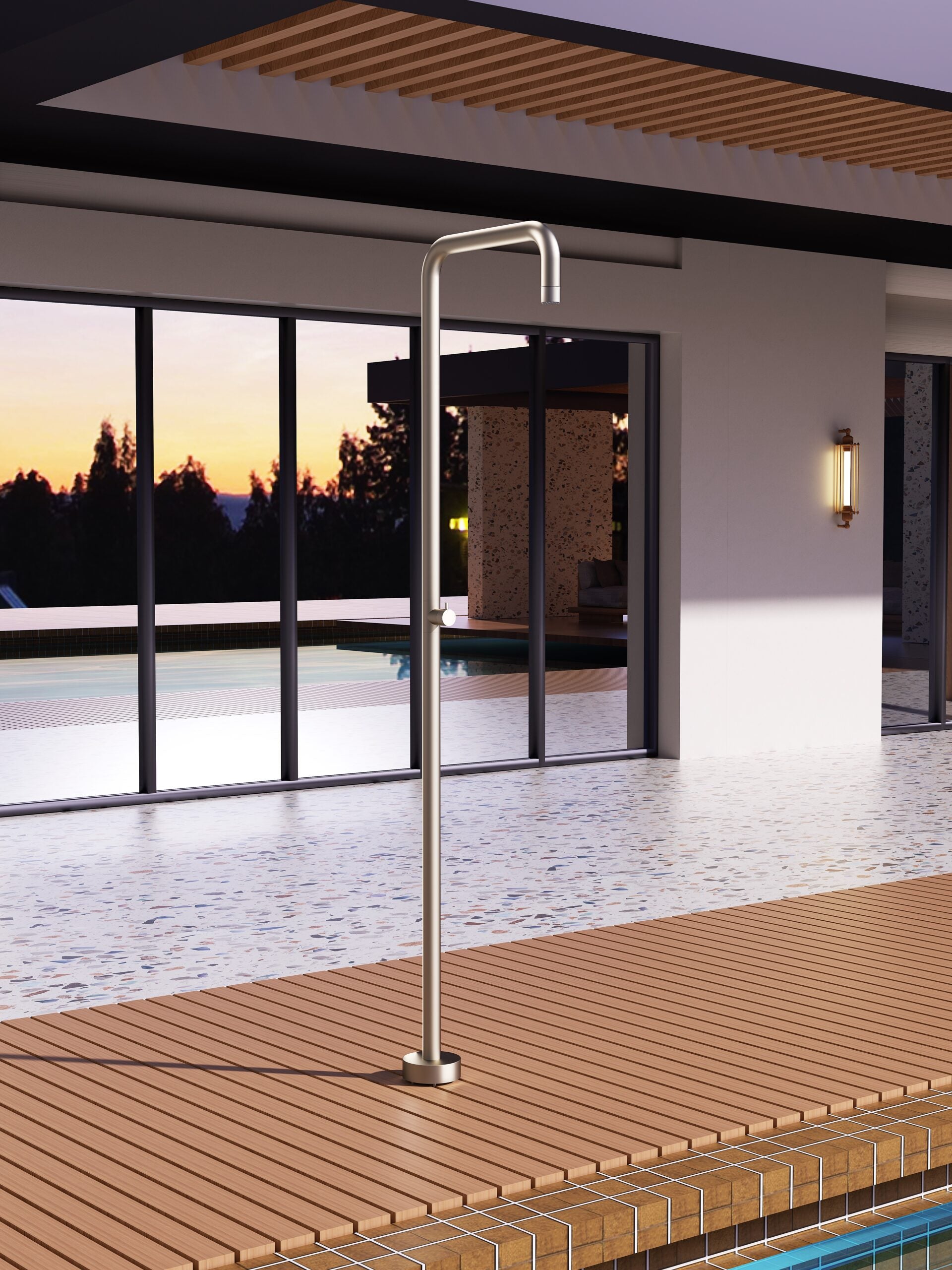 Columna Ducha Exterior Poolimex Utah GPU010 Moka