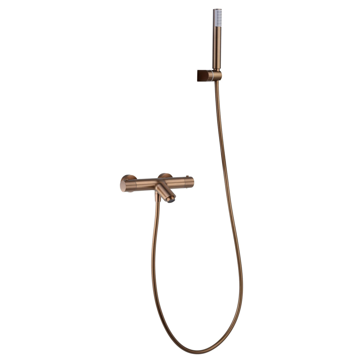 Grifería baño y ducha termostática IMEX Monza BTM039-4ORC oro rosa cepillado