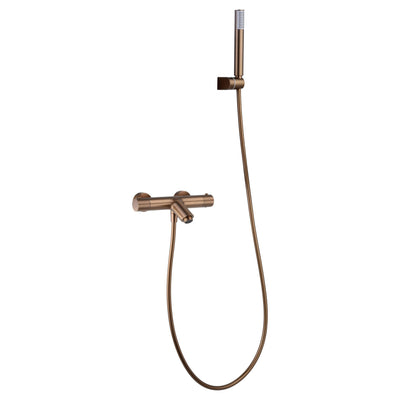 Grifería baño y ducha termostática IMEX Monza BTM039-4ORC oro rosa cepillado