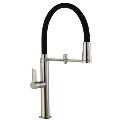 Grifo de cocina profesional Ramon Soler Kitchen Pure Water en níquel cepillado