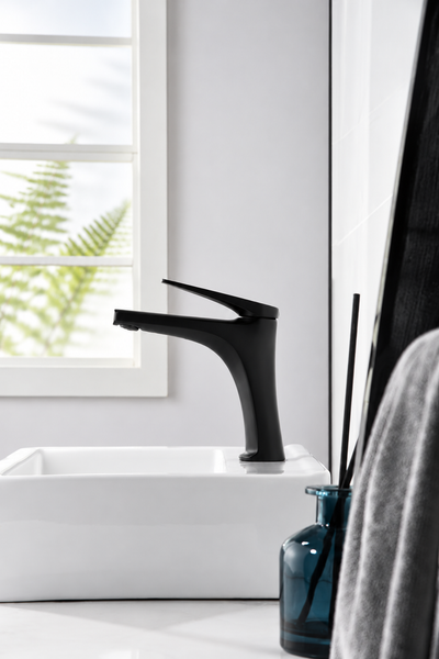 Grifo lavabo IMEX Delos BDD055-1 negro amte año moderno