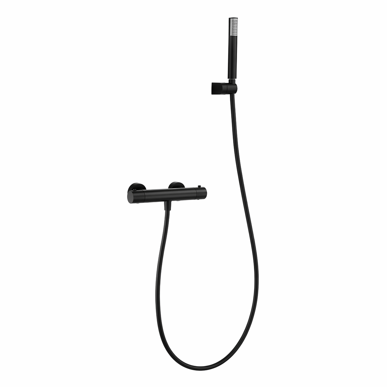 Grifo termostático de ducha IMEX MONZA BTM039-5NG negro mate