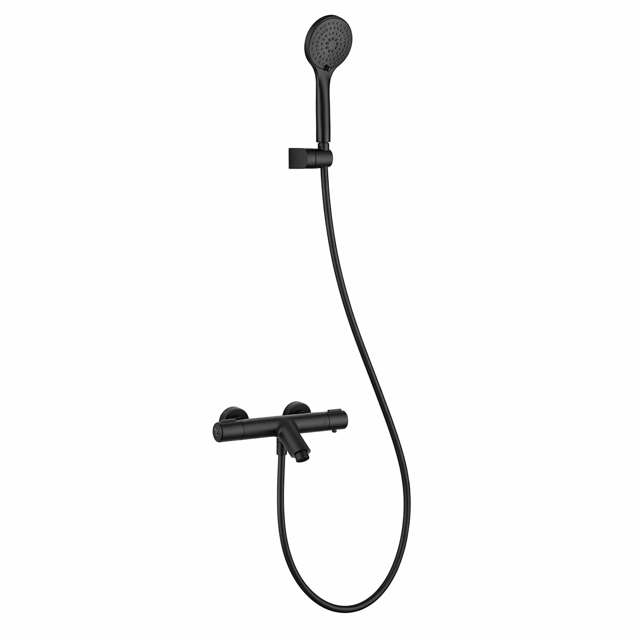 Grifo termostático ducha y bañera IMEX ECO-KENT BTK017-4ECO-NG negro mate