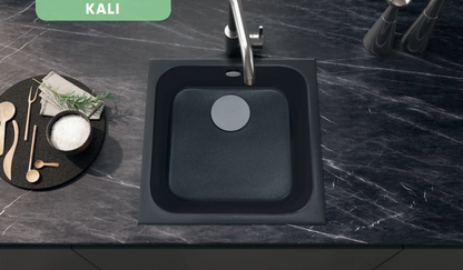 Fregadero de cocina SYLAN KALI – Bajo encimera, resina sintética 450×450 mm | Varios colores