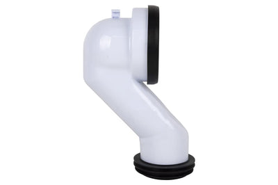 Manguito acodado wc 45 grados Cofan 65004009 blanco