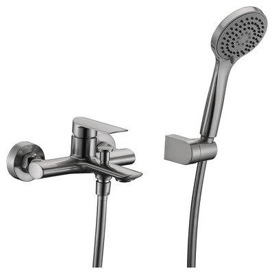 Grifo monomando ducha y bañera IMEX URAL níquel cepillado