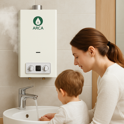 Calentador de Agua ARCA 10 L Gas Butano/Propano | Atmosférico, Encendido Automático