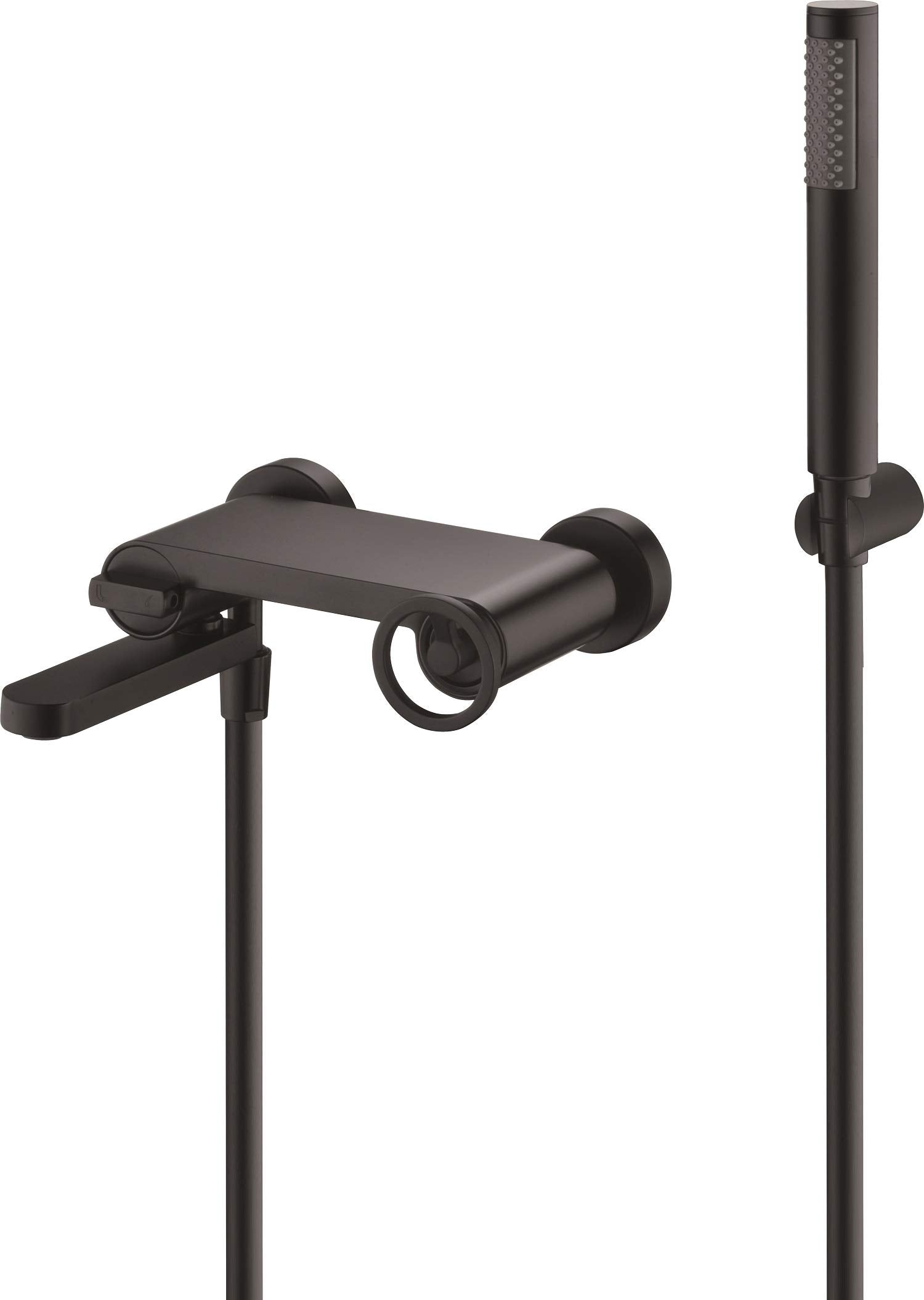 Grifo monomando ducha y bañera IMEX OLIMPO BDC033-4NG negro mate