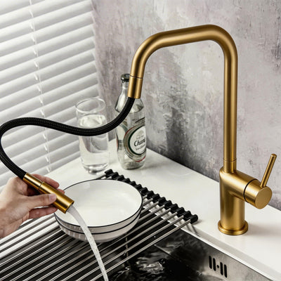 Grifo de Cocina Extraíble IMEX Monza GCE039/OC Oro Cepillado