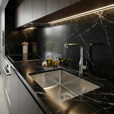 Fregadero Roca Berlin 70 Bajo Encimera | 1 Cubeta Acero Inoxidable 700x460