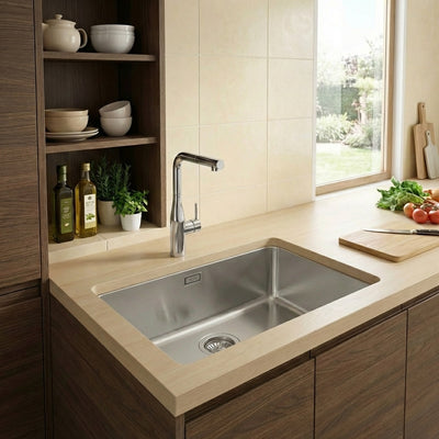 Fregadero Roca Berlin 70 Bajo Encimera | 1 Cubeta Acero Inoxidable 700x460