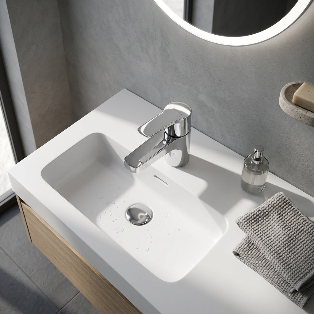 Grifo Lavabo Ramon Soler Titanium 180102 Cromo Sin Desagüe