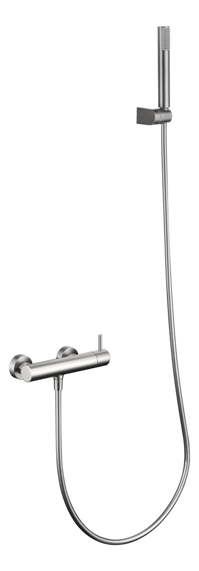 Grifo monomando de ducha IMEX MONZA BDM039-5NQ níquel cepillado