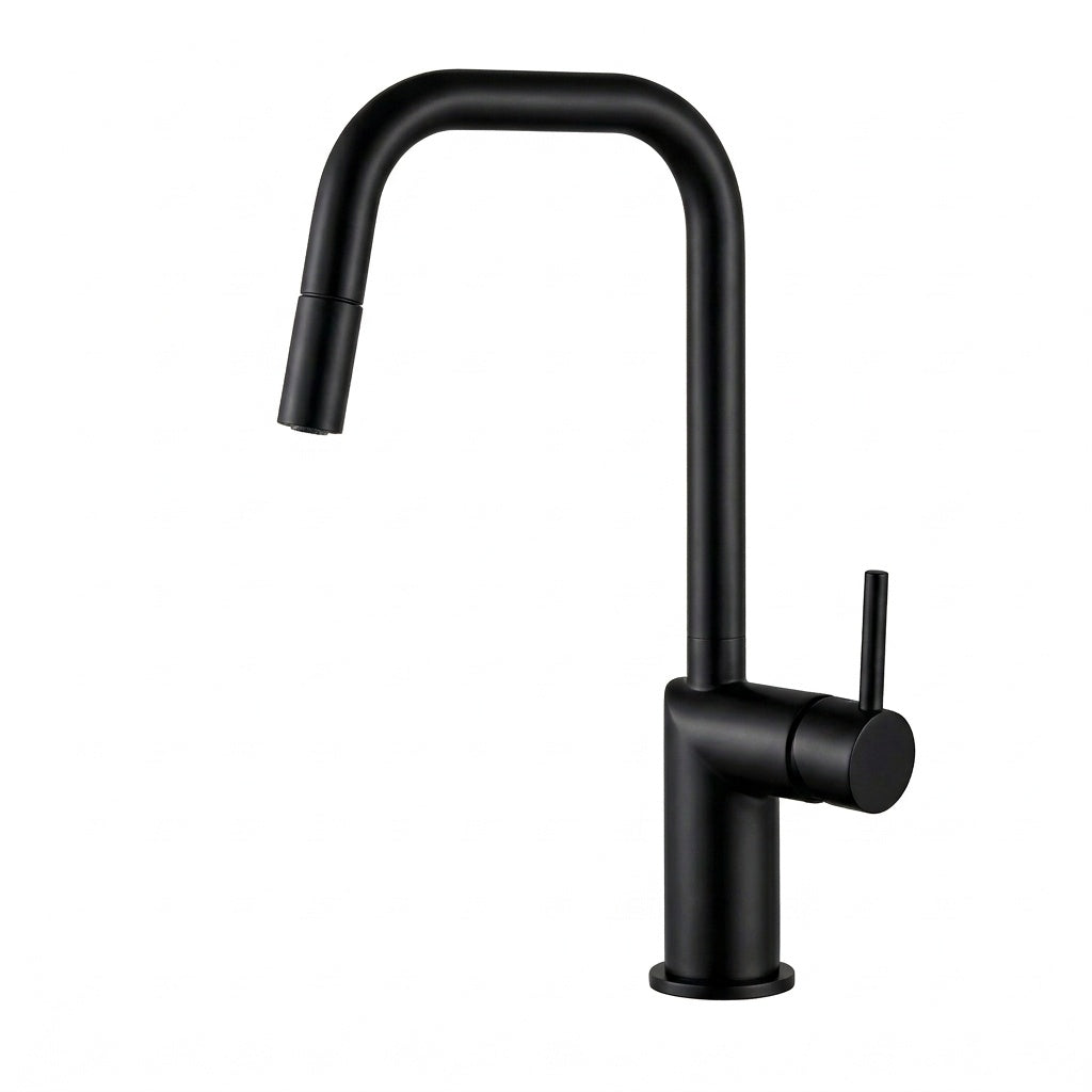 Grifo de cocina extraíble IMEX Monza GCE039 NG negro mate
