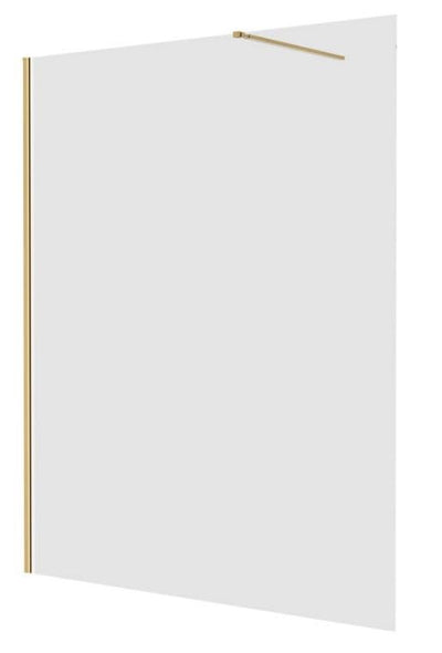 Mampara fija Imex SCREEN PRO oro cepillado instalada en ducha