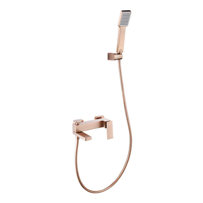 Grifo monomando ducha y bañera IMEX PISA BDP048-4ORC oro rosa cepillado