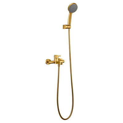 Kit de ducha monomando IMEX ROMA BDR001-4OC acabado oro cepillado