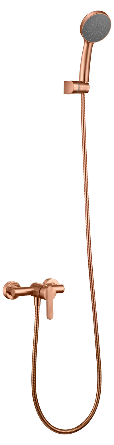 Conjunto de ducha monomando IMEX ROMA BDR001-5ORC oro rosa cepillado