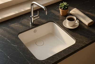 Fregadero de cocina SYAN KALI – Bajo encimera, resina sintética 450×450 mm | Varios colores