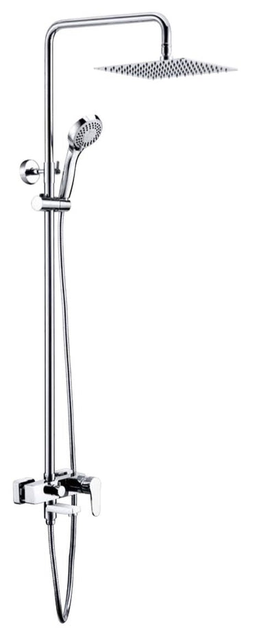 olumna ducha bañera IMEX Bristol cromado rociador 20x20 cm