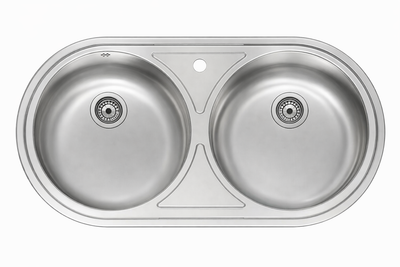 Fregadero Practic Lujo 2 senos 84x44 bajo encimera acero inoxidable