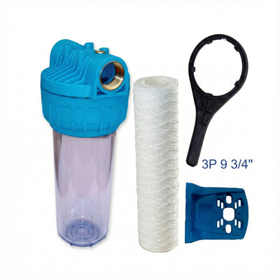 Kit Filtro 3P 1” Hidrowater con Cartucho Bobinado 50 Micras