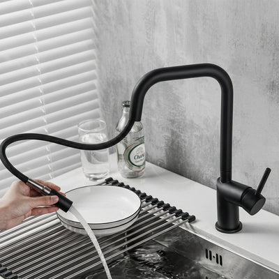 Grifo de Cocina Extraíble IMEX Monza GCE039/NG Negro Mate