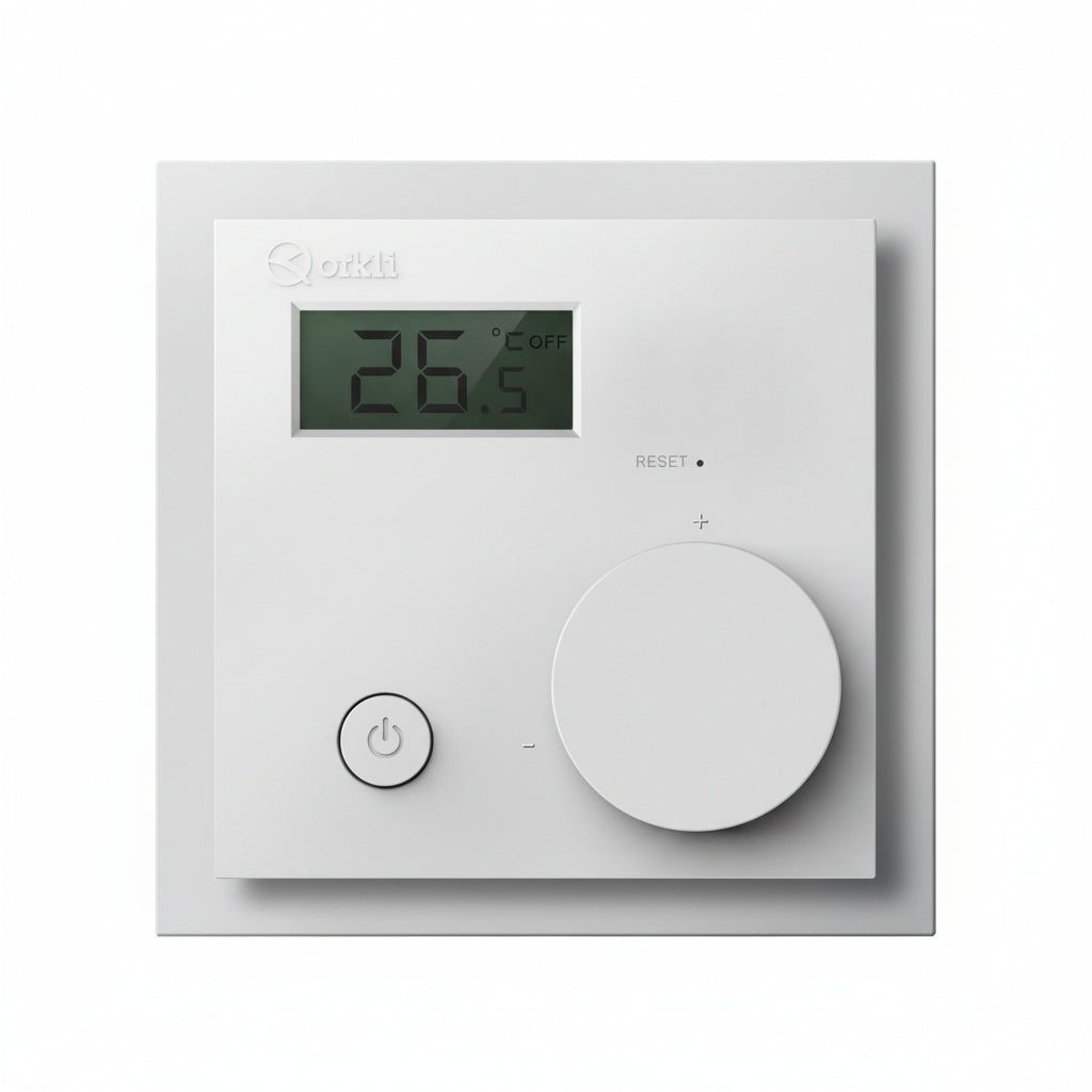 Termostato digital ON/OFF Orkli RA200 con control manual y pantalla LCD